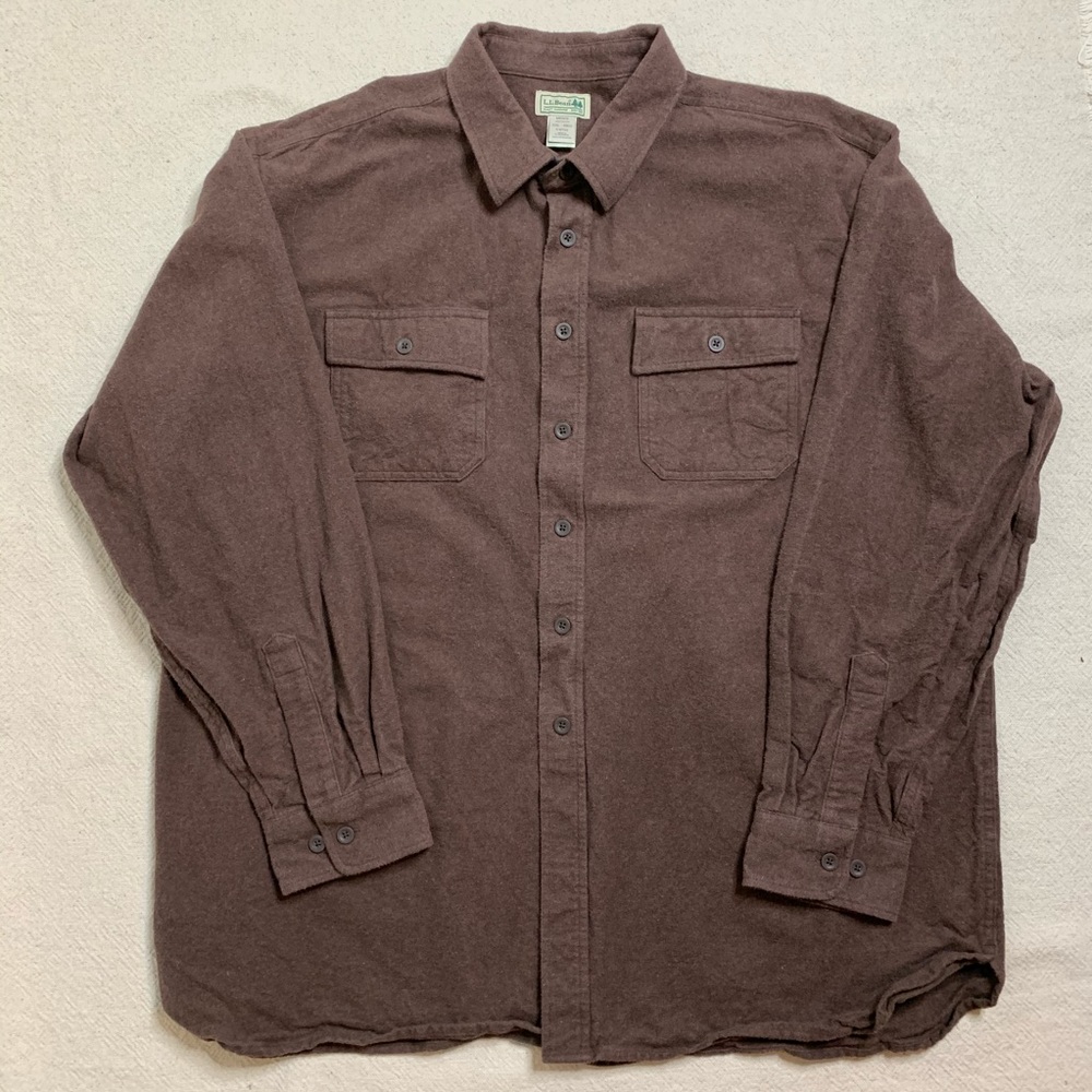 LLBean Brown Thick Shacket Shirt XXL